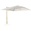 Image de Parasol déporté carré 3x3m mât effet bois Falgos