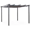Image de Pergola aluminium - Isla 3x3m - Toile grise - Tonnelle idéale pour votre terrasse. toit rétractable. toile coulissante. structure