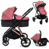 Image de BEBELISSIMO - Poussette combinée trio 3 en 1 - siège auto 0+ CAVO   nacelle   dès la naissance   jusqu'à 22kg - bordeaux