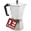 Image de Cafetière Italienne Aluminium MOKA EXPRESSO 600 ml Argentée T12