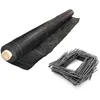 Image de Kit : Toile de paillage 130g/m² noir + agrafes 130g/m² 165m x 100m Noir