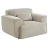 Image de Fauteuil velours côtelé. lignes arrondies. coussin fourni. Wallas. L 116 x P 97 x H 73cm