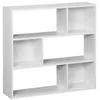 Image de Etagère bibliothèque blanche Pieter 3 étagères 6 compartiments de rangement