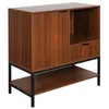 Image de Buffet décor bois de noyer 1 porte 80cm WALNUT