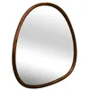 Image de Miroir organique en bois de sapin 75cm couleur noyer CHARLIE L 75 x l 70 x E 3cm