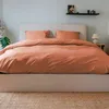 Image de Housse de Couette - MORPHEA FRANCE - Terra Cotta - 200x200cm - 100% Percale de Coton - Uni