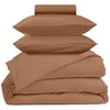 Image de Parure de lit percale de coton - Terracotta - 65x65 / 160x200 / 240x260