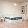 Image de Pack lit coffre blanc et matelas hybride 140x190 épais 30cm - Emma & Victoria - Morphea
