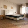 Image de Pack lit beige et matelas hybride 140x190 épais 26cm - Léa & Jade - Morphea