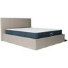 Image de Ensemble lit coffre et matelas à mémoire de forme Jade - 26cm - Beige / 180x200cm / Avec