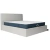 Image de Ensemble lit coffre et matelas à mémoire de forme Jade - 26cm - Blanc cassé / 180x200cm / Avec