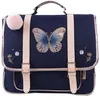 Image de Cartable Glitter Butterfly ANONYM 38 cm 2 compartiments bleu marine