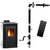 Image de Poêle à granulés étanche Anita 9 4 kW Blanc Sannover + Kit dinstallation