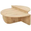 Image de CARLOW - Table basse ronde modulable couleur chêne clair
