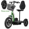 Image de TRIBO 500 vert Trottinette électrique 3 roues stable pour séniors et PMR stable