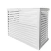 Image de Cache climatiseur - DECOCLIM - Aluminium Blanc - Taille L - Esthétique - Protection intempéries