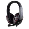 Image de Casque micro HEDEN filaire connecteur USB telecommande intégr micro pivotant arceau réglable noir- rouge