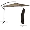 Image de Parasol déporté OAHU rond 3m de diamètre taupe + housse