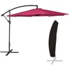 Image de Parasol déporté OAHU rond 3m de diamètre fuchsia + housse