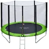 Image de Pack Premium Trampoline 245cm réversible vert / bleu CANBERRA + filet échelle bâche et kit dancrage