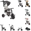 Image de Kikkaboo Tricycle Giovi 3 en 1 poignée de poussée porte-boisson pliable [Gris]