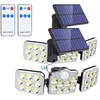 Image de Lot de 2 Lampes Solaires Exterieur avec Détecteur de Mouvement IP65 Étanche 138 LED Projecteur Extérieur pour Jardin Lumière