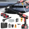 Image de Nettoyeur Haute Pression Max 60 Bar avec 2 Batteries 4000mAh Pulvérisateur de Mousse 6-en-1 Buse pour Le Nettoyage et Arrosage
