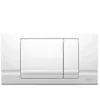 Image de Plaque de commande murale RIVA DUO Schwab WC encastré double touche blanche