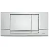 Image de Plaque de commande murale RIVA DUO Schwab WC encastré double touche chromé