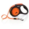 Image de Laisse New Neon S Tape 5 m black/ neon orange Flexi CL11T5-251-S-NEOOR