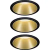 Image de Spot encastrable Paulmann 93404 Cole Coin jeu de 3 LED 6 W noir or