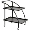 Image de Desserte de Cuisine Design Roulettes 71cm Noir