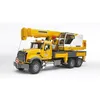 Image de Camion MACK avec grue Liebherr intégrée - BRUDER - MACK - Jaune - Extérieur - Camion avec grue