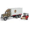 Image de Camion logistique UPS MACK Granite avec chariot élévateur - Bruder - Jouet pour enfant de 4 ans
