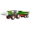 Image de Tracteur Agricole - Bruder - ROADMAX - Chargeur Frontal - Remorque Basculante - Vert
