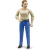 Image de Figurine - BRUDER - 60408 Figurine Femme Chatain - Membres mobiles - Compatible véhicules Bruder - 106 cm