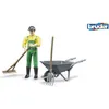 Image de Figurine fermier avec brouette et accessoires
