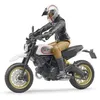 Image de Moto Ducati Desert Sled avec motard - BRUDER - Noir - Pour garçon à partir de 3 ans