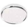 Image de Plafonnier LED BRILONER étoilé IP44 12W 1200 lm 4000K blanc chromé 280x70 mm