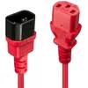 Image de Lindy Rallonge de câble dalimentation IEC 60320 C13 pour IEC 60320 C14 1 m moulé rouge
