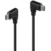 Image de LINDY Câble USB C coudé vers USB type C coudé - 50cm noir