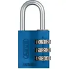 Image de Cadenas à combinaison - ABUS - 145/30 - 3 chiffres - Aluminium bleu - Compact et robuste