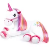 Image de Peluche Licorne Interactive - BAYER DESIGN - Bayer Design 69536AA - Corne illuminée - Effets lumineux joues - Musique magique