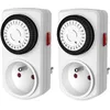 Image de Lot de 2 Minis programmateurs mécaniques journaliers - GAO - 3680 W - 48 programmes - Blanc