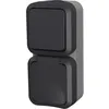 Image de Double va et vient + Prise verticale - QUARX - Aqua Pro - Extérieure verticale IP55 250V 16A