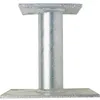 Image de Support de poteau inégal - Alberts - Hauteur 100 mm - Acier galvanisé - Couleur gris - Platine 150x150mm