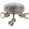 Image de Plafonnier LED à 3 lumières Sanny GU10 3W acier et chrome