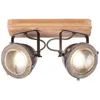 Image de Barres ponctuelles - BRILLIANT - Carmen Wood - Marron - 2 ampoules - Articulé