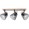 Image de Spot 3 lampes design Brilliant Whole Noir Bois 40130/76