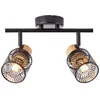 Image de 93085-06 Brilliant Glint suspension 4 flammes bois-laiton verre-métal 4x D45 E14 40 W Convient pour lampe à poser (non incluse)